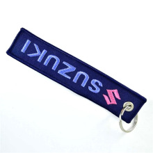 Custom Logo Embroidery Fabric Keychain, Cheap Tourist souvenir  Embroidered keychains